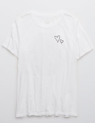 Женские футболки Aerie Mama By Aerie™ Distressed Raglan Boyfriend T-Shirt — фото 3