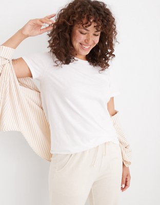 Aerie Distressed Crewneck TShirt