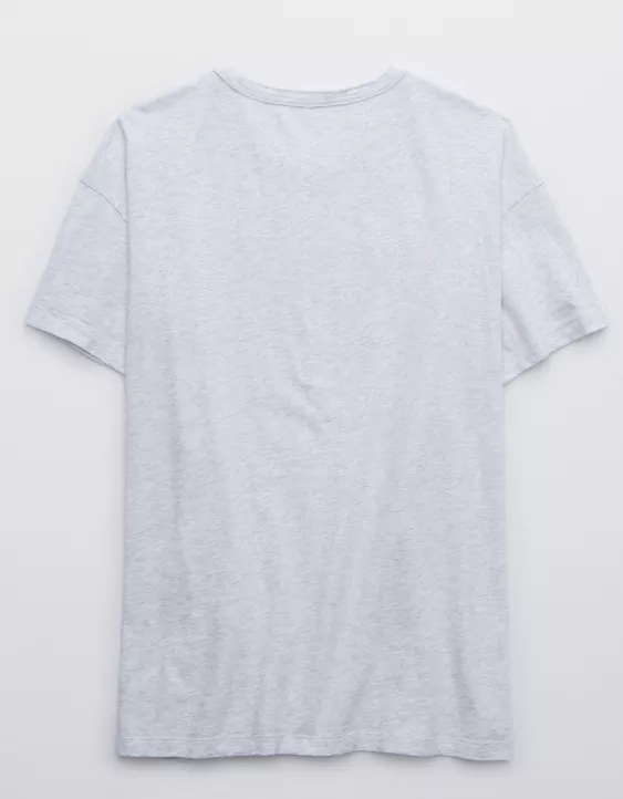 Aerie Distressed Graphic Oversized Boyfriend T-Shirt