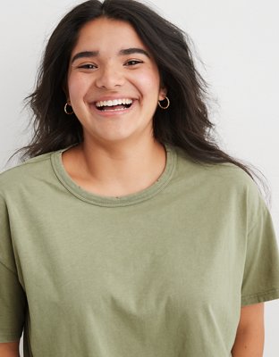 Aerie Distressed Basic Boyfriend T-Shirt