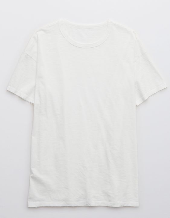 Aerie Distressed Basic Boyfriend T-Shirt