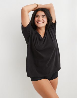 aerie real soft v neck tee