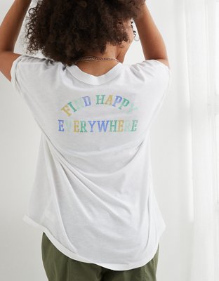 Aerie Graphic Oversized Boyfriend Tee