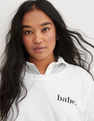 Aerie Graphic Oversized Boyfriend Tee