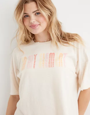 Aerie Graphic Oversized Boyfriend TShirt
