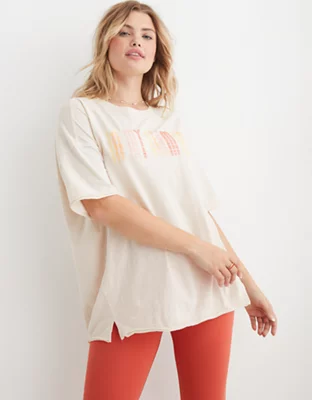 Aerie Graphic Oversized Boyfriend T-Shirt