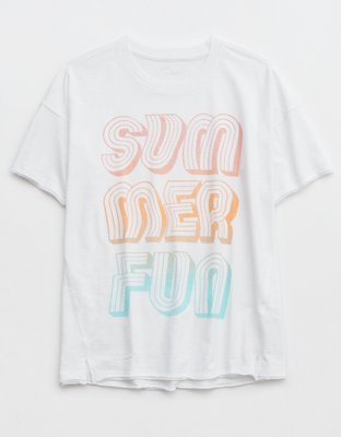 Aerie Graphic Oversized Boyfriend T-Shirt