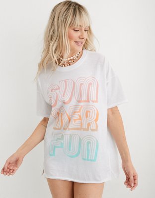 Aerie Graphic Oversized Boyfriend T-Shirt