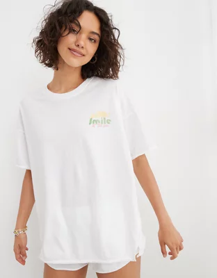 Aerie Graphic Oversized Boyfriend TShirt