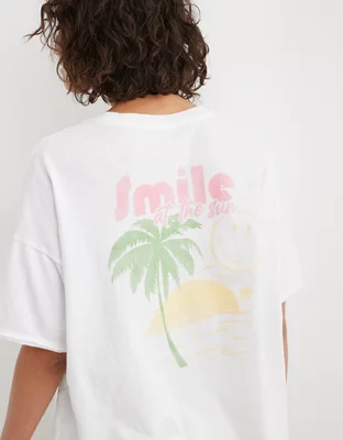 Aerie Graphic Oversized Boyfriend TShirt