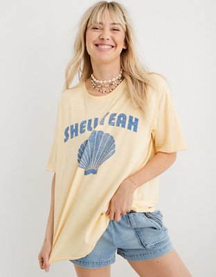 Aerie Graphic Oversized Boyfriend T-Shirt