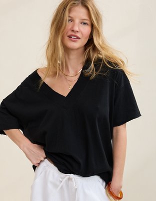 Aerie Basic V-Neck Boyfriend T-Shirt | Aerie