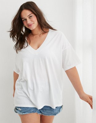 Aerie Oversized Extreme V-Neck Boyfriend T-Shirt