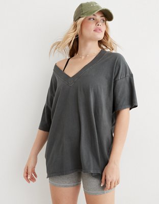 Aerie Extreme V-Neck Oversized Boyfriend T-Shirt