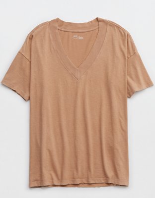 Женские футболки Aerie Extreme V-Neck Oversized Boyfriend T-Shirt — фото 3
