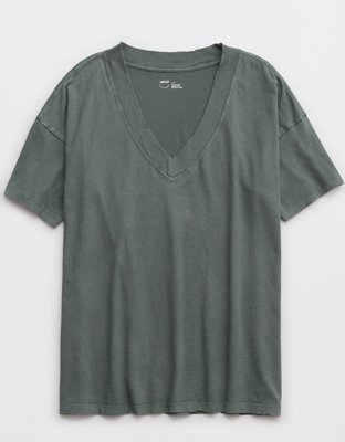 Aerie Extreme V-Neck Oversized Boyfriend T-Shirt