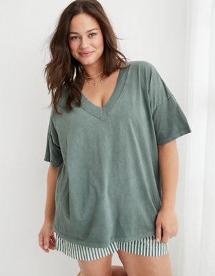 Aerie Extreme V-Neck Oversized Boyfriend T-Shirt