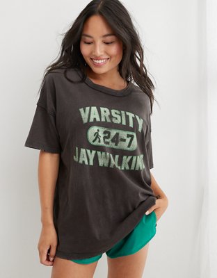 Aerie Oversized Graphic Boyfriend T Shirt 1186