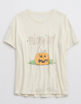 Женские футболки Aerie Crewneck Snoopy Graphic Oversized Boyfriend T-Shirt — фото 3
