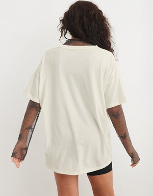 Женские футболки Aerie Crewneck Snoopy Graphic Oversized Boyfriend T-Shirt — фото 2
