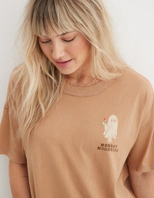 Aerie Crewneck Graphic Oversized Boyfriend T-Shirt