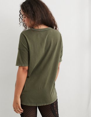 Aerie Crewneck Graphic Oversized Boyfriend T-Shirt