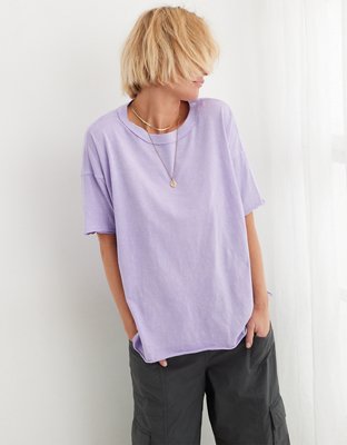 Aerie Long Sleeve Oversized Boyfriend T-Shirt