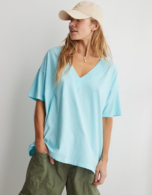 Aerie Extreme V-Neck Oversized Boyfriend T-Shirt