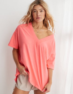 Aerie Extreme V-Neck Oversized Boyfriend T-Shirt