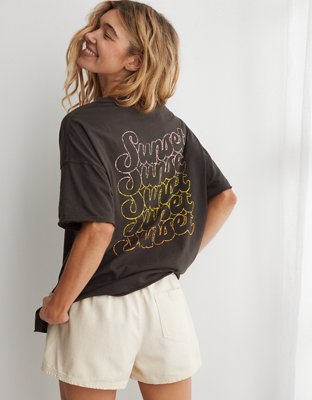 Aerie Graphic Oversized Boyfriend TShirt