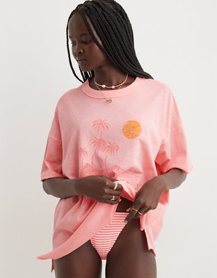 Aerie Graphic Oversized Boyfriend T-Shirt