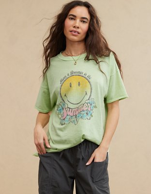 Aerie Smiley® Graphic Oversized Boyfriend TShirt