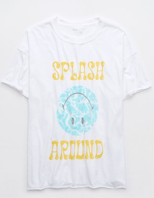 Aerie Smiley® Graphic Oversized Boyfriend T-Shirt