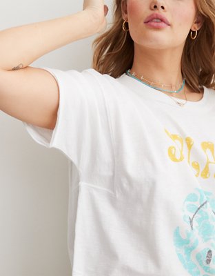 Женские футболки Aerie Smiley® Graphic Oversized Boyfriend T-Shirt — фото 5