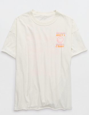 Женские футболки Aerie Smiley® Pride Graphic Oversized Boyfriend T-Shirt — фото 4