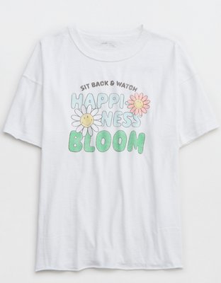 Aerie Smiley® Graphic Oversized Boyfriend T-Shirt
