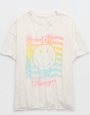 Женские футболки Aerie Smiley® Mama Graphic Oversized Boyfriend T-Shirt — фото 3