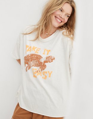 Aerie Graphic Oversized Boyfriend TShirt