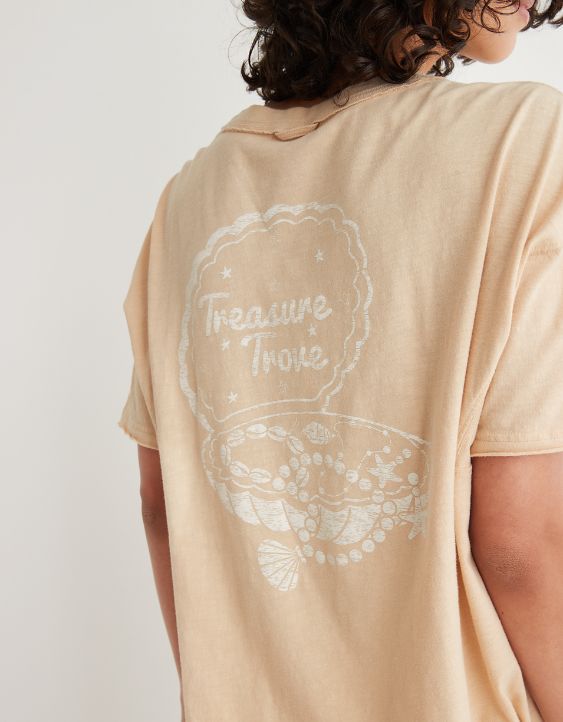 Aerie Graphic Oversized Boyfriend T-Shirt