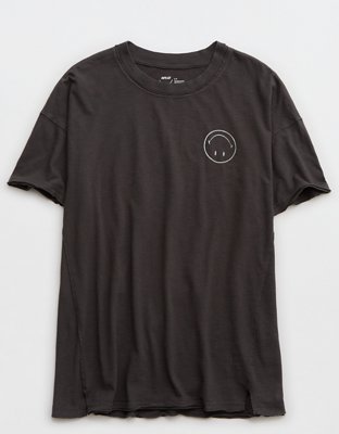 Aerie Smiley® Oversized Graphic Boyfriend T-Shirt