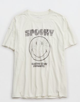 Aerie Smiley® Halloween Oversized Graphic Boyfriend T-Shirt