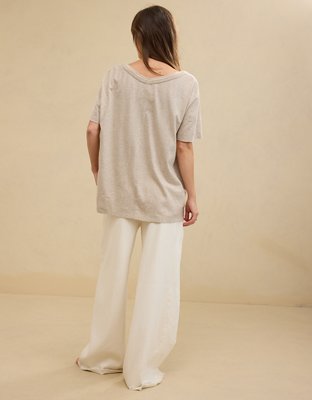 Aerie Oversized V-Neck Boyfriend T-Shirt