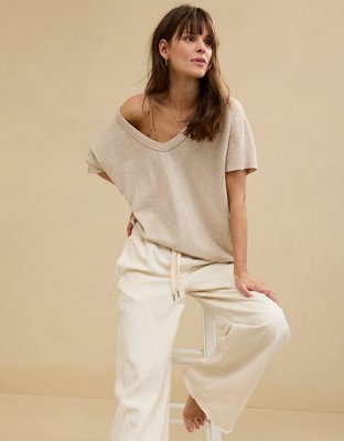 Aerie Oversized V-Neck Boyfriend T-Shirt