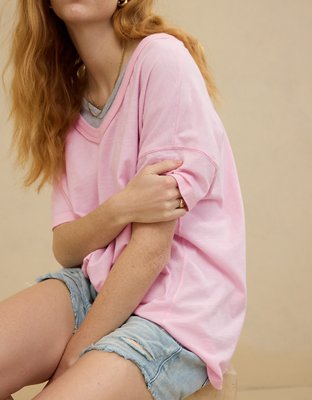 Aerie Oversized V-Neck Boyfriend T-Shirt