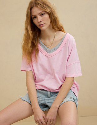 Aerie Oversized V-Neck Boyfriend T-Shirt