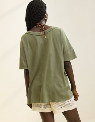 Aerie Oversized V-Neck Boyfriend T-Shirt