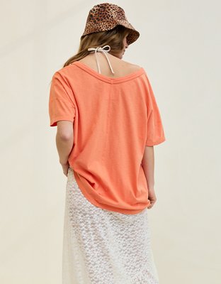 Aerie Oversized V-Neck Boyfriend T-Shirt