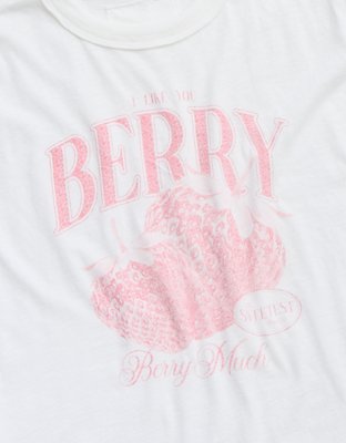 T-shirt petit ami à col rond surdimensionné Aerie
