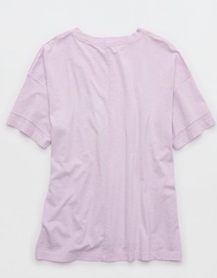 Aerie Boyfriend Playera Extragrande con Cuello Redondo
