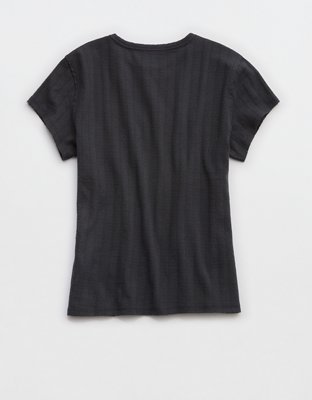 Aerie T-shirt Vintage de Tejido Calado